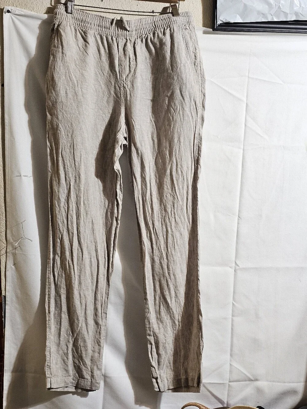 Quince 100% European Linen Drawstring Beach Pants Size M